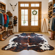 Tappeto in pelle di mucca di qualità superiore misura circa 6x7 piedi