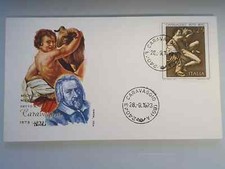 FRANCOBOLLI STAMPS MICHELANGELO MERISI DETTO IL CARAVAGGIO 1573/1973 FDC ROMA