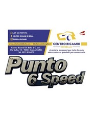emblema logo sigla scritta fregio stemma fiat punto 6 speed posteriore nuovo