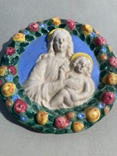 ARTE-ARTISTICA CERAMICA FIGURATA-MURANO-GUERRIERI-ABRUZZO-MADONNA CON BAMBINO