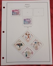 MONACO - 1964 - 67 - LOTTO FRANCOBOLLI SU PAGINA ALBUM - USATI E MH