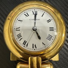 Sveglia da scrivania vintage Cartier Paris Colisee placcata oro 90 *da riparare