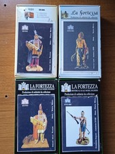 Lotto Di Numero Quattro Indiani D'America Fortezza Da Assemblare e Dipingere 