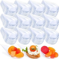 100PCS Piatti Antipasto a Goccia Infrangibili Stoviglie Plastica Riutilizzabili Degustazione3999