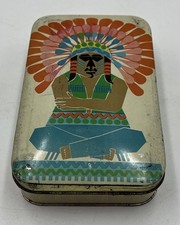 Scatola In Latta Pavesi Vuota Vintage Made In Italy 4177 Con Disegno Indiano