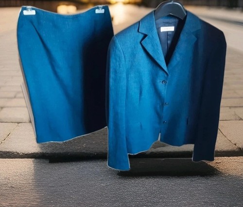 Tailleur lino blu donna - tailleur,