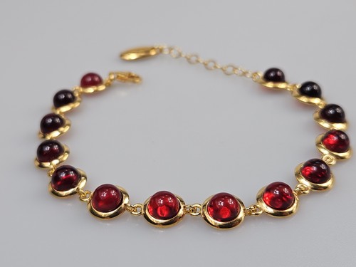 Ambra rossa bracciale - ambra,