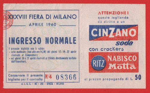 Biglietto xxxviii fiera - xxxviii,