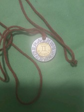 Raro Ciondolo REBECCA segno Zodiacale gemelli - Oro E Acciaio