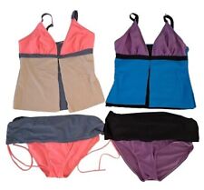 Set lotto 2 bikini tankini costume 2 pezzi top brassiere slip ragazza donna M
