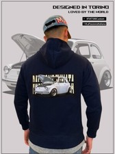 Felpa Fiat 500;Felpa Cinquecento;Felpa Fiat Retrò;Felpa unisex Fiat 500