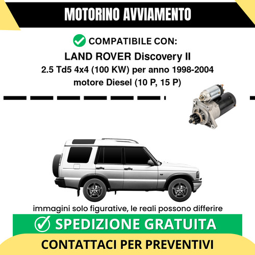 Motorino avviamento land rover - avviamento,