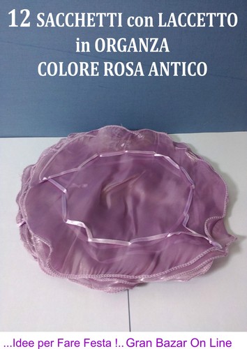 Sacchetto velo organza - velo, rosa
