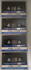 Lotto 4x TDK AD 90 1986 musicassette vergini cassette tape vintage
