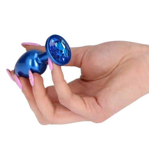Plug anale blu con - anale,