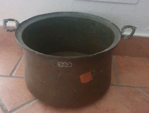 Vecchio porta vaso rame - vaso,