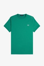Fred Perry Ringer Tee - T-shirt A Manica Corta Verde - Taglia M Abbigliamento