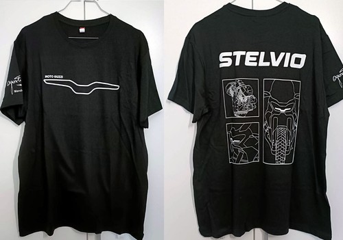 Shirt nera moto - moto, guzzi