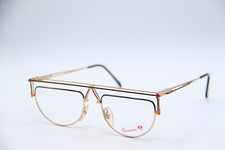 NUOVI OCCHIALI DA VISTA CASANOVA RVC-1 C. 01 ORO NERO ROSSO AUTENTICI VINTAGE 50-20