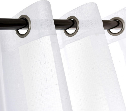 Cortinas traslúcidas blancas
