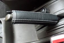 LANCIA Musa RIVESTIMENTO IMPUGNATURA freno a mano IN VERA PELLE NERA