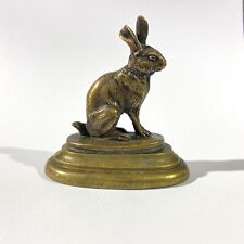 Antica scultura in bronzo coniglio firmata Victor Chemin, Renard Debout