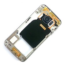 Samsung Galaxy S6 Edge cornice laterale metallo + vetro fotocamera posteriore blu originale