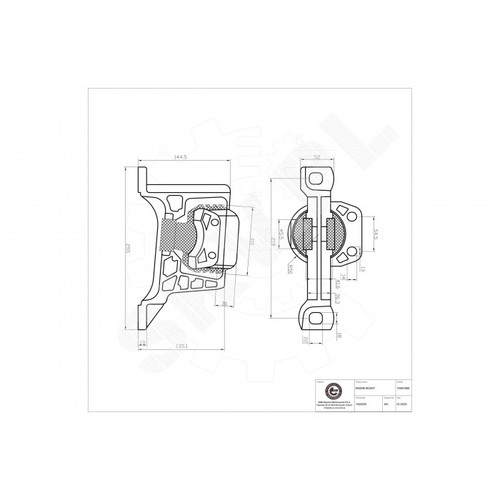 Supporto motore destro - motore, per
