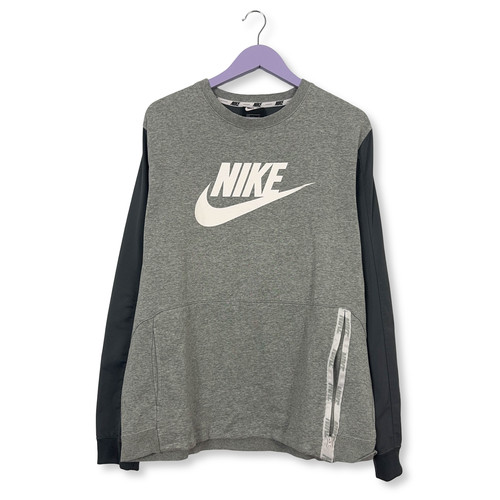Felpa nike grigia girocollo - felpa,