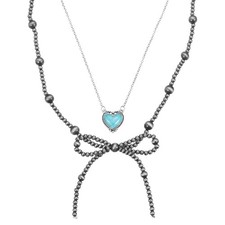 2 Pezzi Collana Fiocco di