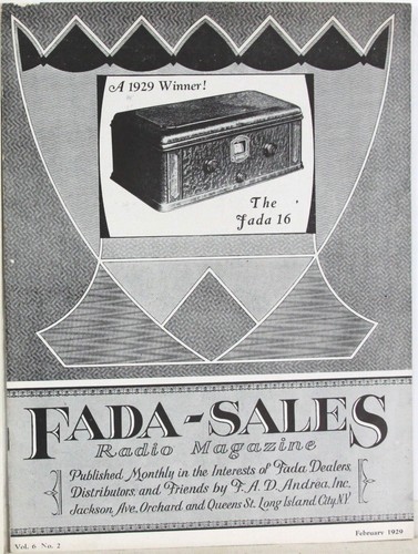 Fada sales radio magazine - radio,
