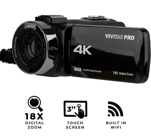 Vivitar pro uhd videocamera - 4k,