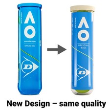 Dunlop Australian Open Palline da Tennis Barattolo da 4 Giallo