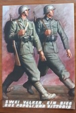 Cartolina Boccasile Due Popoli