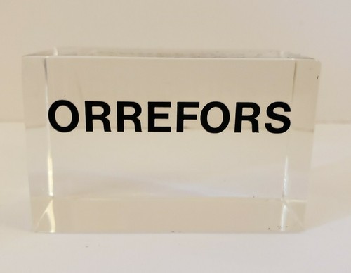 Insegna vintage orrefors vetro - orrefors,