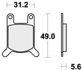 Pastiglie freno anteriori sbs - pastiglie,