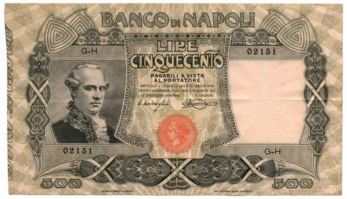 500 lire banco napoli - banco,