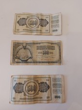 3 Banconote 500 Dinari