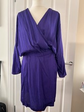 Massimo Dutti Vestito Donna Viola Avvolgente Jacquard Festa di Natale 12