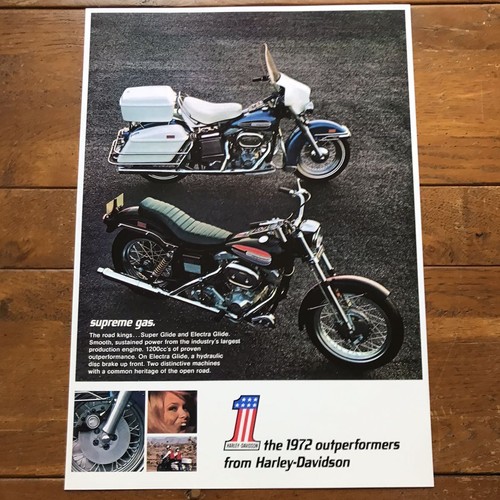 Poster 1972 harley davidson - poster,