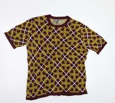 Maglione pullover geometrico ASOS da donna marrone girocollo taglia M