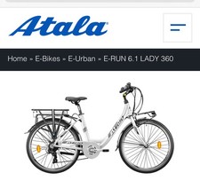 Bici Atala e-bike ebike urban e run 6.1 26 lady 360 elettric Pedalata assistita
