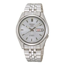 Orologio Uomo Seiko 5 Automatico Quadrante Argento Acciaio Inox SNK355K1 PREZZO AL PUBBLICO £ 199