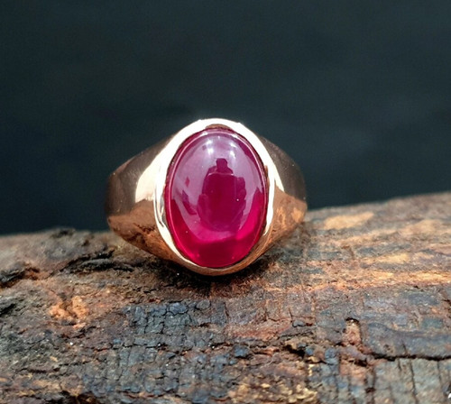 Anello rubino oro rosa - rubino,
