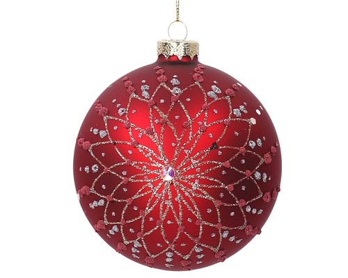 Sfera vetro fiore glitter 10 - d,