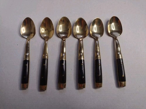 Vintage brass wood coffee - 6, &