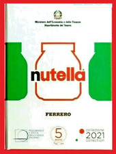 ITALIA REPUUBLICA - 2021  moneta  Argento  5 euro  FDC   NUTELLA VERDE