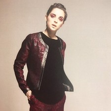 Giacca Corta modello chanel Giacchino  "RAME" Bordeaux Nero Donna Taglia 44