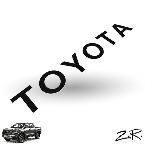 Logo scritta toyota - logo, 3d