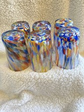 Murano glass cup set 6/ Hand